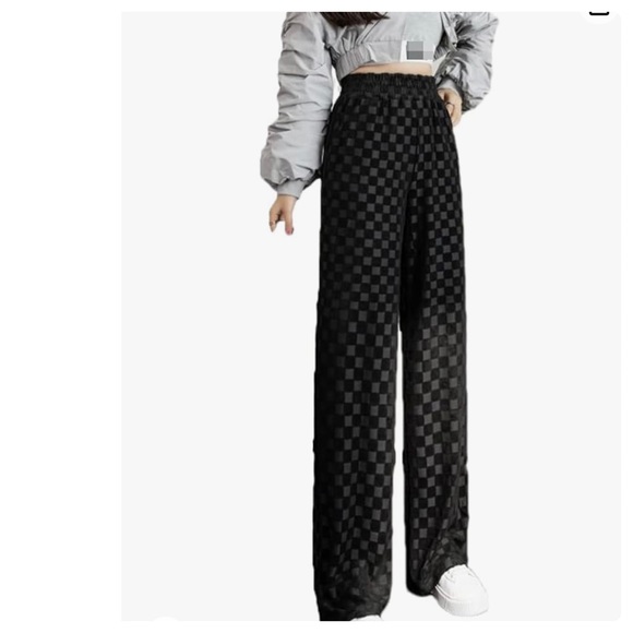 Princess Polly Pants - Princess Polly Checkered‎ Drawstring Wide Leg Pants Sz 4